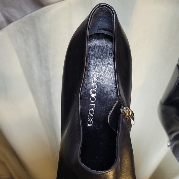 New SERGIO ROSSI Black Square Toe Bootie - Picture 5 of 10